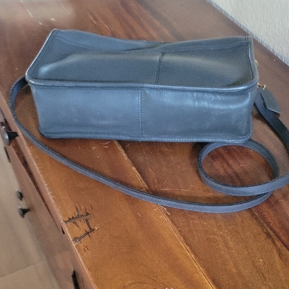 Coach Vintage Black Leather Embossed Bag